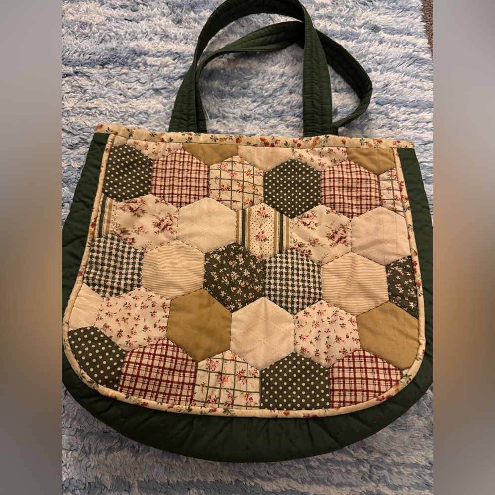 HANDMADE Patchwork Quilted Tote Bag